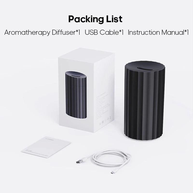 Ultrasonic Aroma Diffuser – Essential Oil Diffuser with Flame Effect for Home, Office & Car
