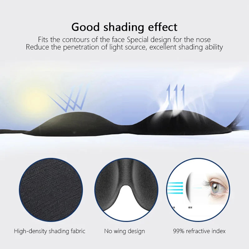 3D Sleep Mask for Side Sleepers – Soft Light Blocking Eye Mask